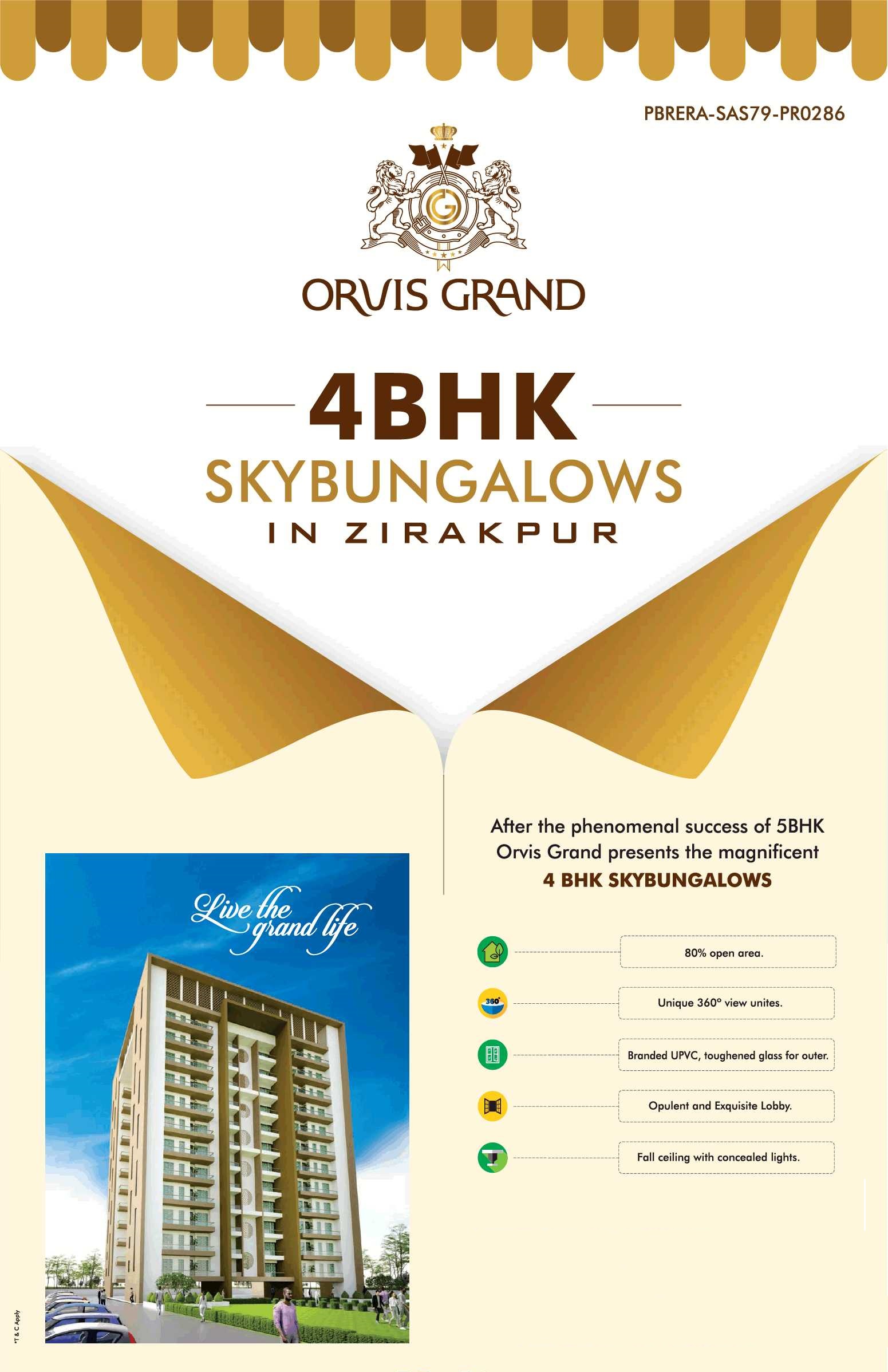 Book 4 BHK Sky Bungalows at Orvis Grand in Zirakpur